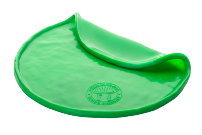 Silicone pizza dough for training pizza tossing - green colour